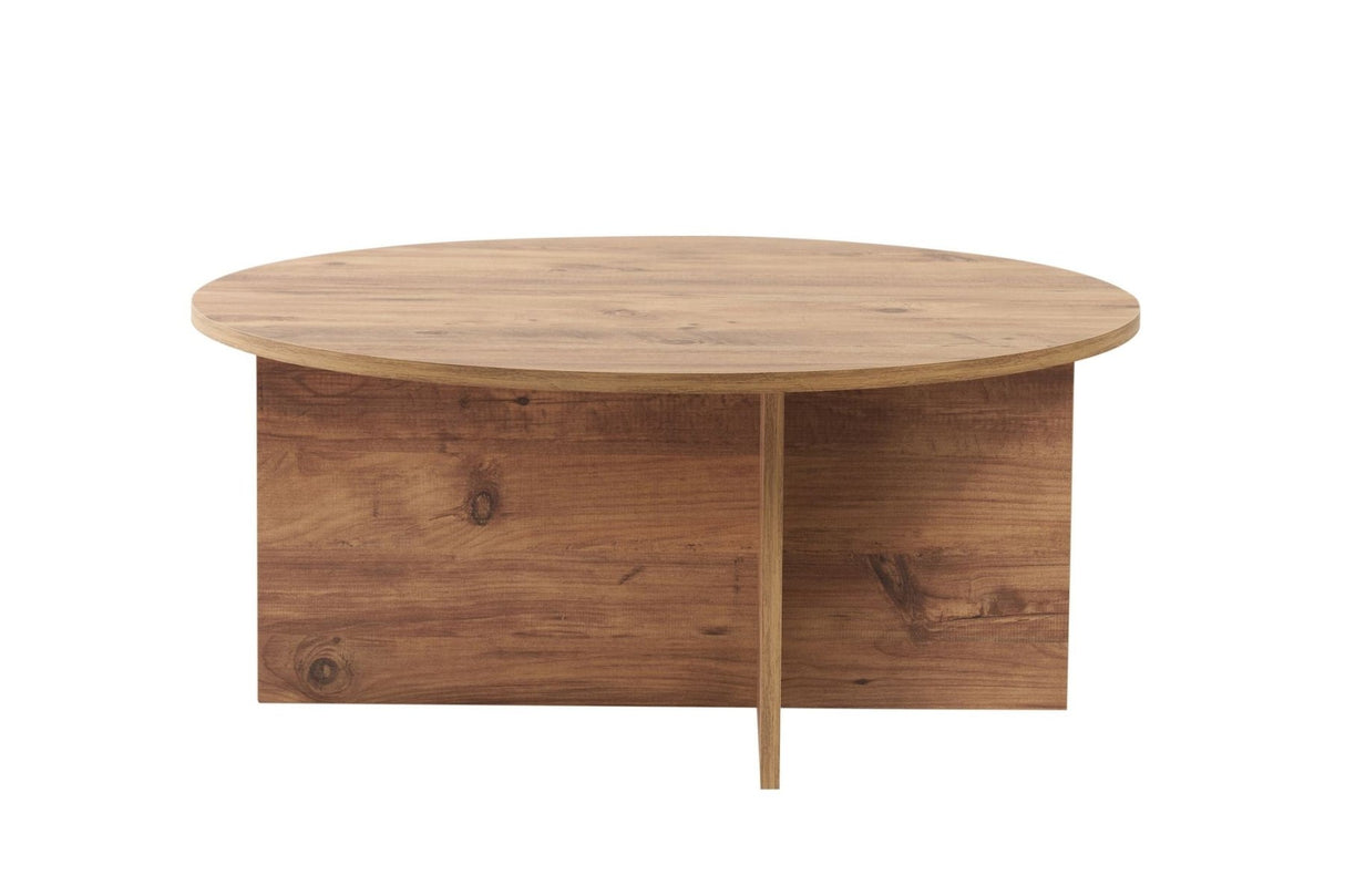 Ronde salontafel Dakota dennenhout melamine 90x90x40 cm