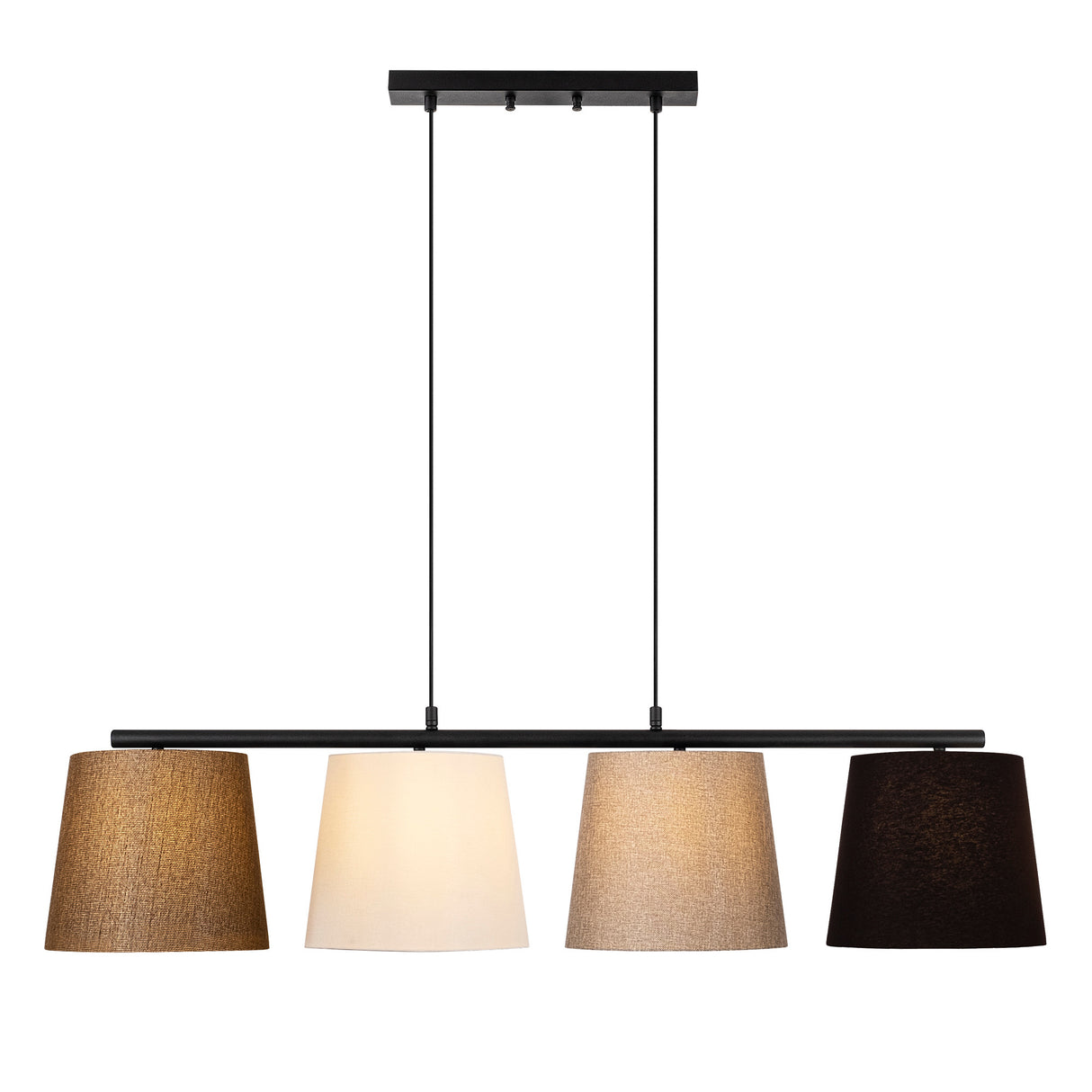 Lámpara colgante de tela multicolor Fang