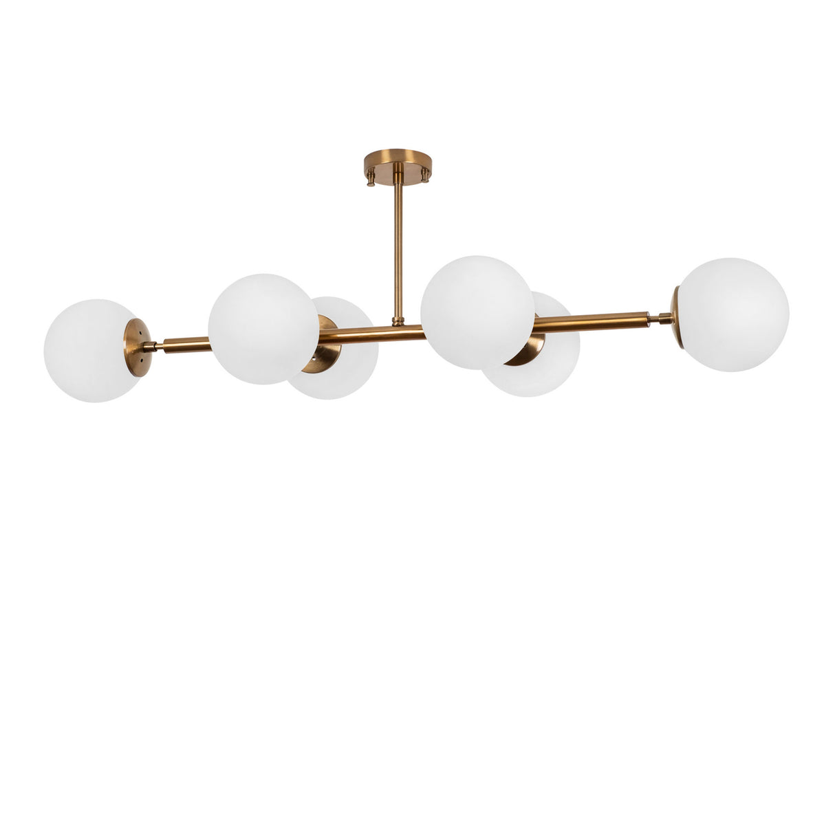 Lámpara colgante de 6 luces en color bronce con vidrio Radiance