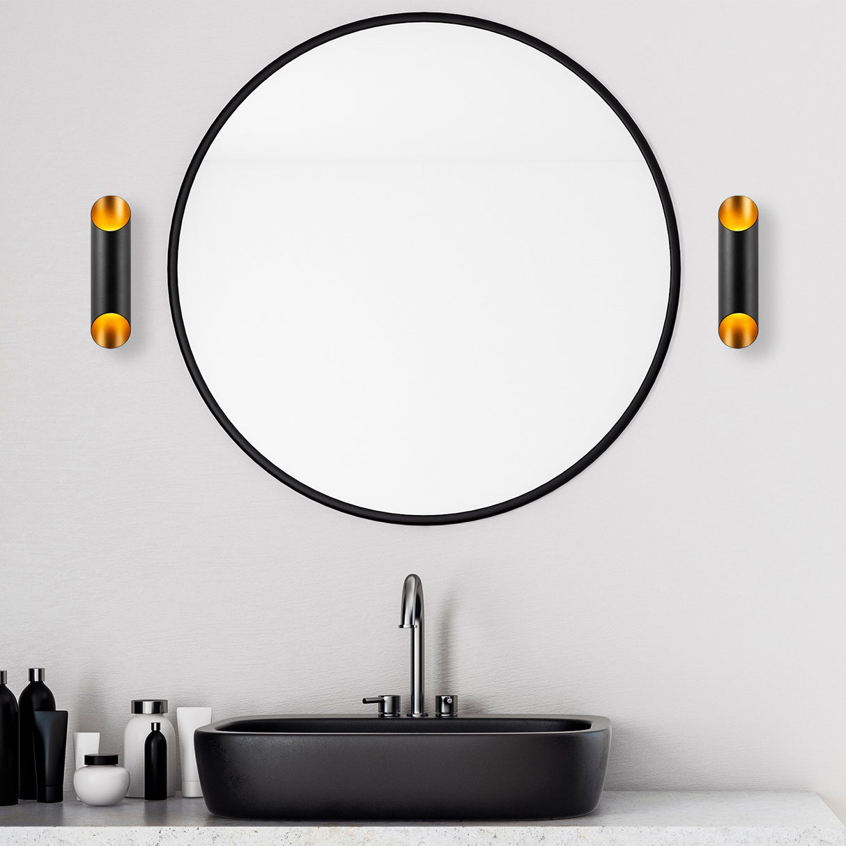 Lámpara de pared Negro Oro Metal Juniper