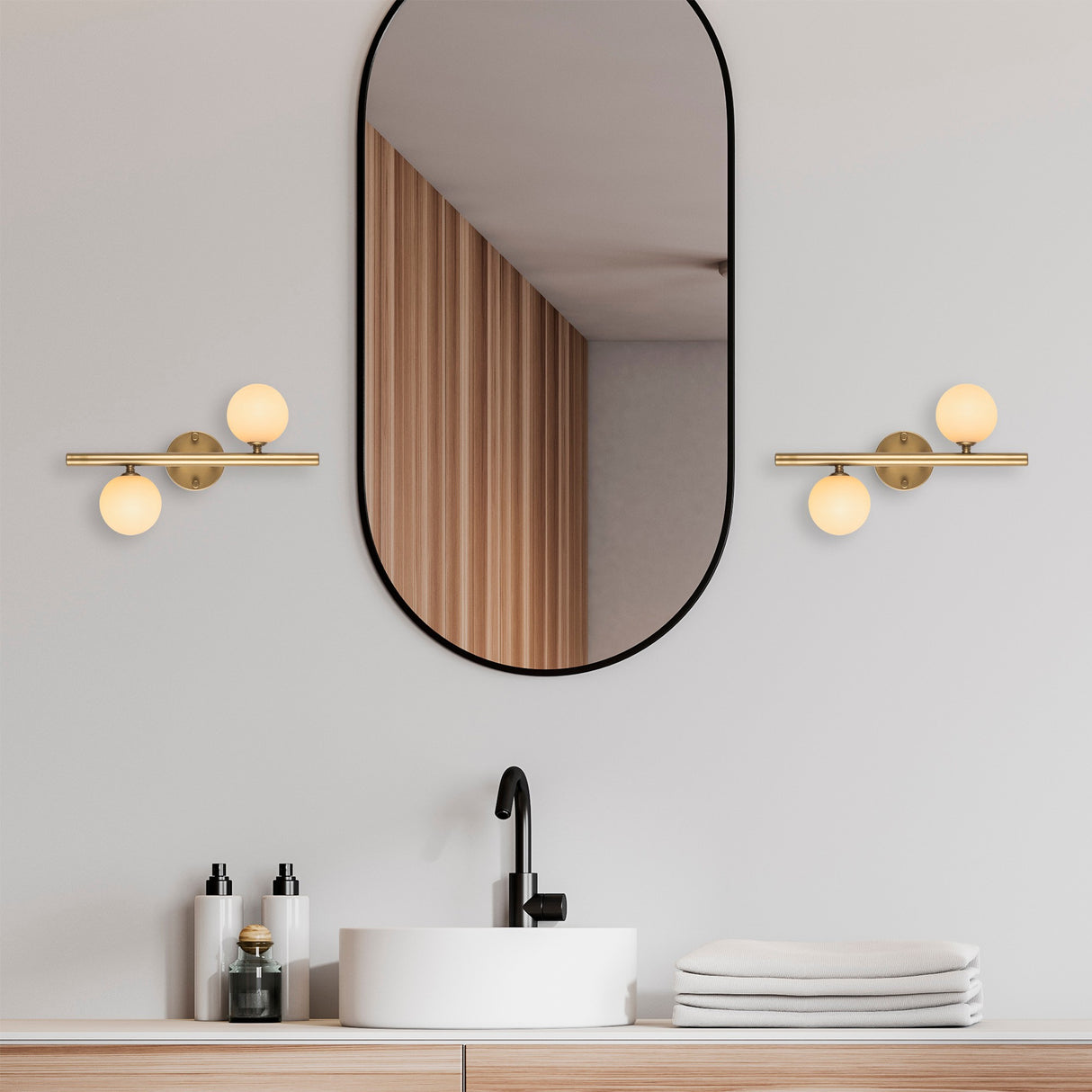 Lámpara de pared Oro Cristal Helios