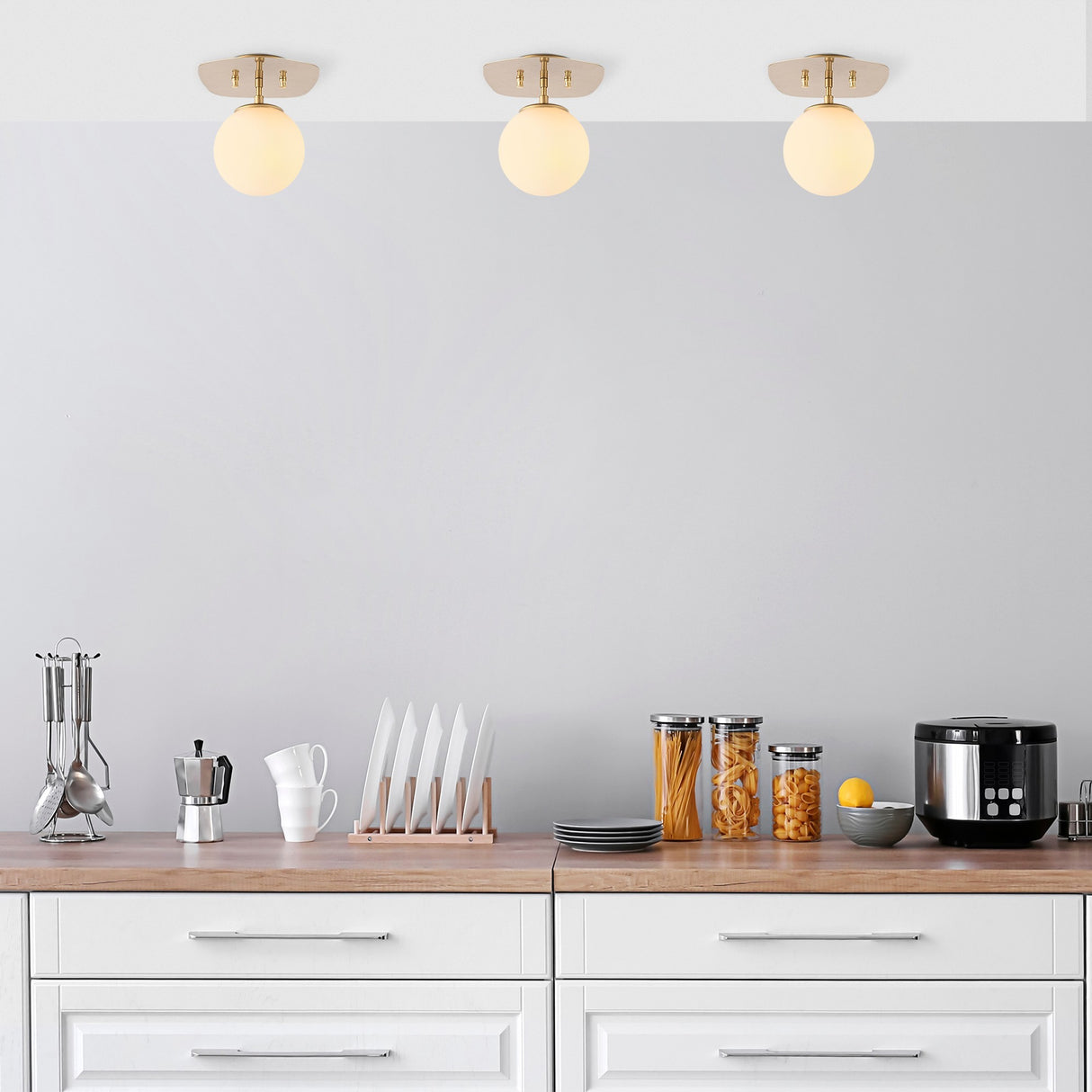 Lámpara de techo 1 luz Oro Cristal Axel