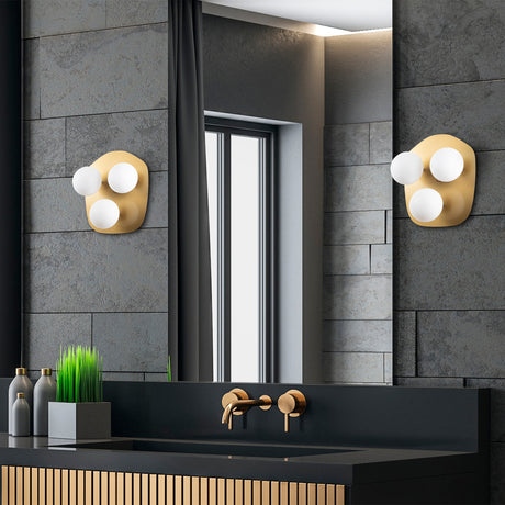 Aplique de pared 3 luces Dorado Cristal Axel