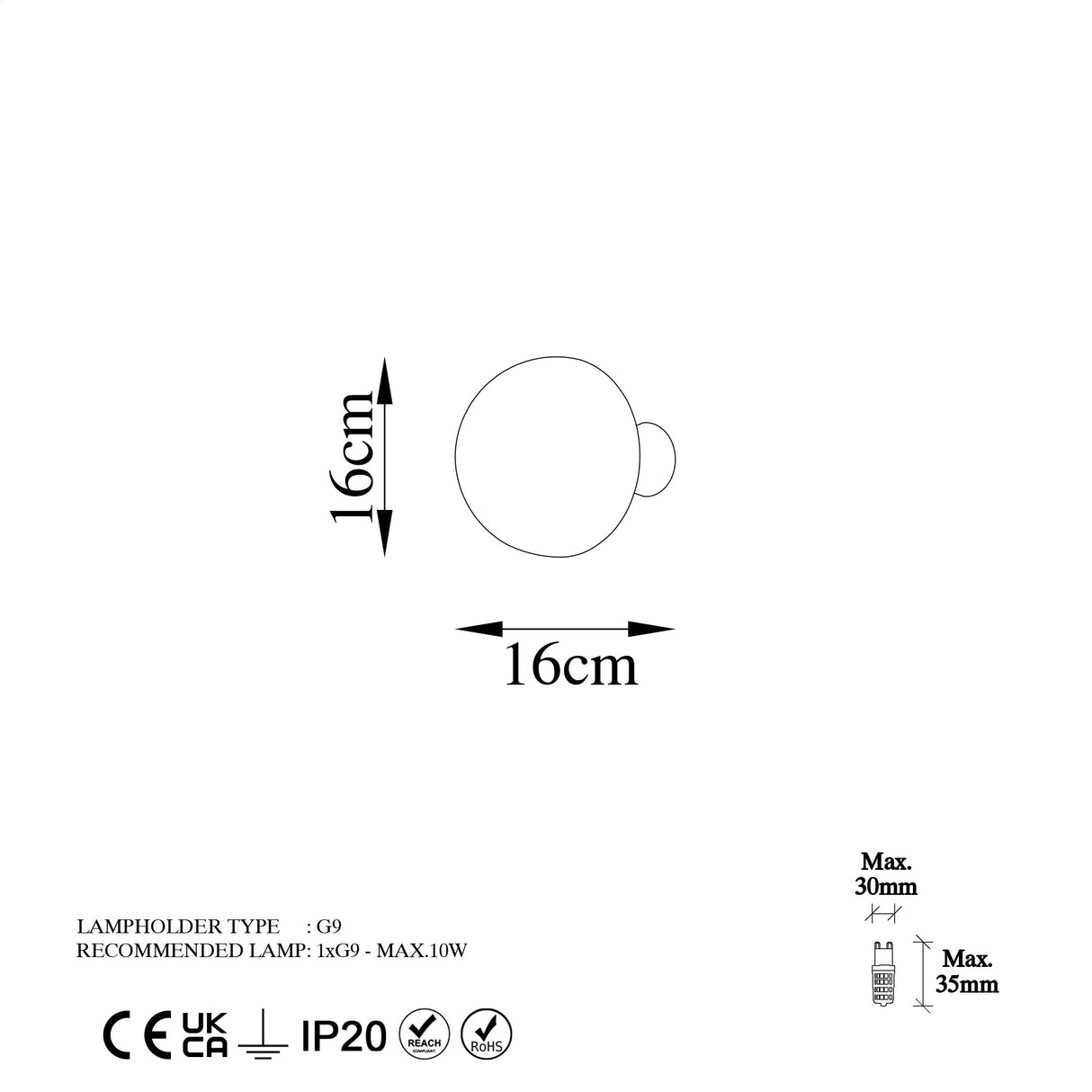 Lámpara de pared de metal dorado Dusk