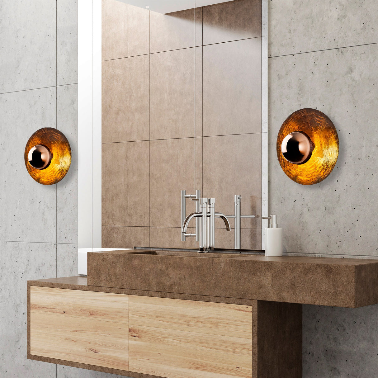 Lámpara de pared color cobre 38 cm Metal Elevate