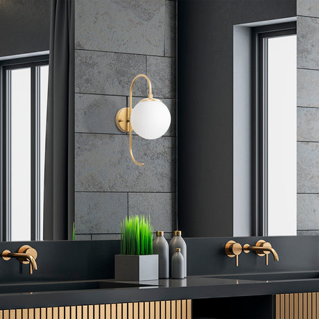 Lámpara de pared de vidrio dorado Lucent
