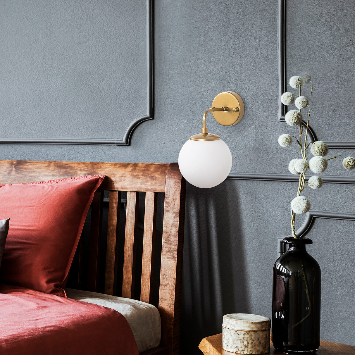 Aplique de pared Oro Vidrio Elio