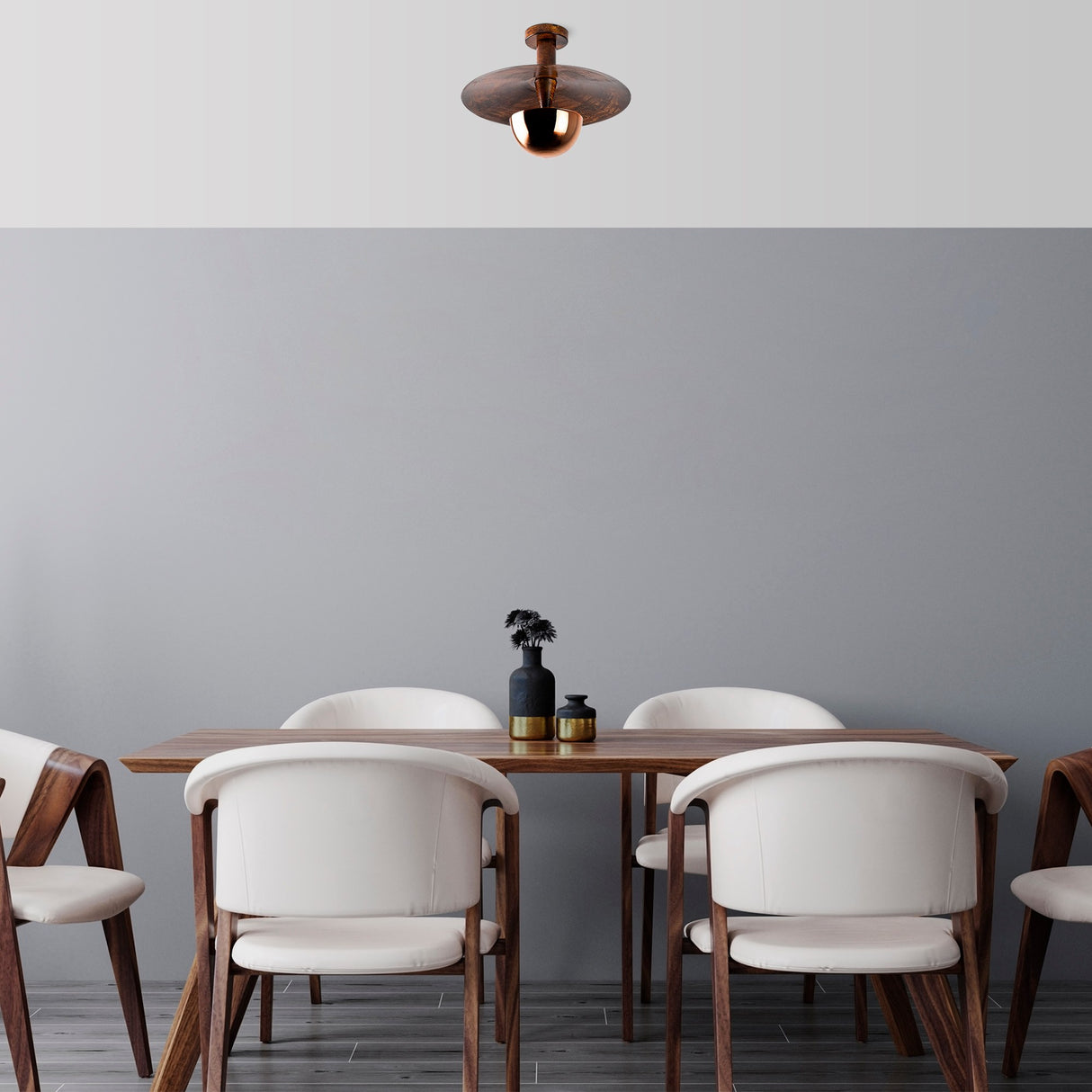 Lámpara de techo 38 cm color cobre Metal Elevate