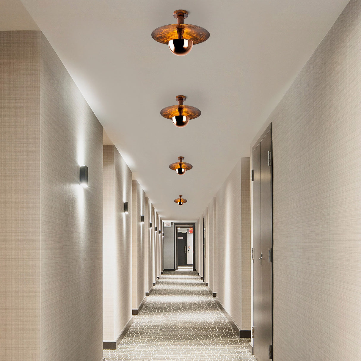 Lámpara de techo 38 cm color cobre Metal Elevate