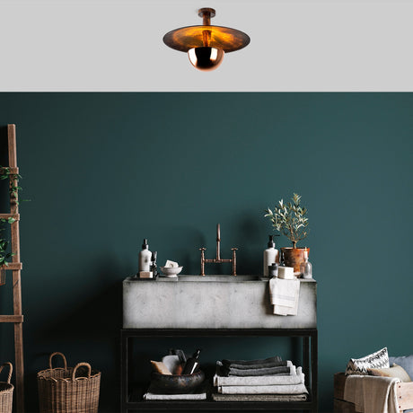 Lámpara de techo de 48 cm de metal color cobre Elevate