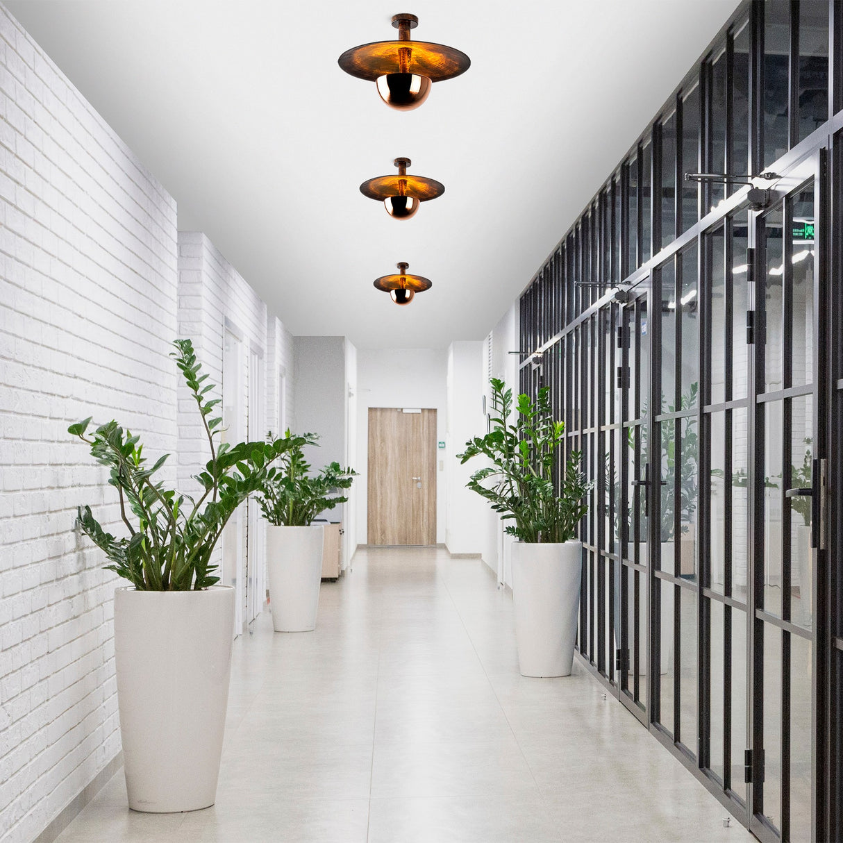 Lámpara de techo de 48 cm de metal color cobre Elevate