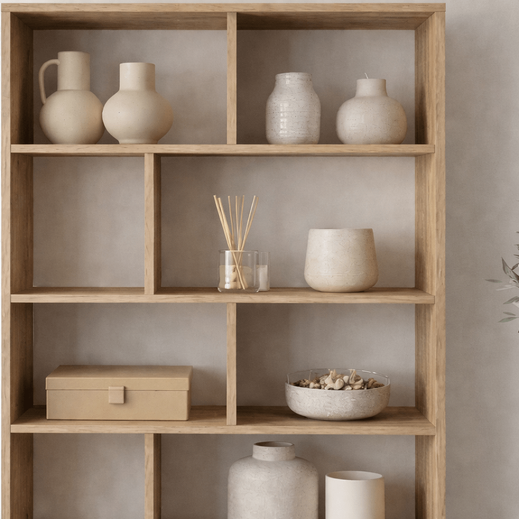Boekenkasten - Boekenkast Kosmos Walnoot Eik Melamine 83,9x175,6x29,5 cm - Dimehouse
