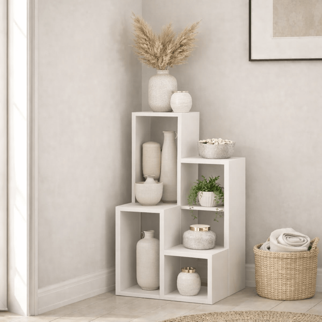 Boekenkasten - Modulaire vakkenkast wit melamine Sule 42x89x20 cm - Dimehouse