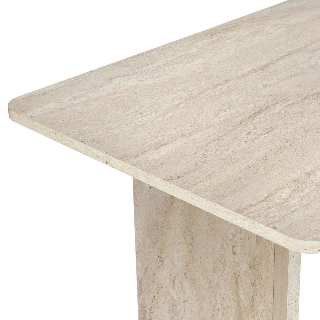 Eettafels - Eettafel travertin melamine rechthoekig 180x89,5x75 cm - Linova - Dimehouse