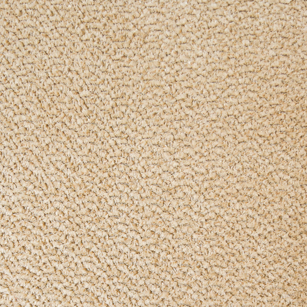Sofá de esquina con chaise longue en tela bouclé beige Nova – izquierda