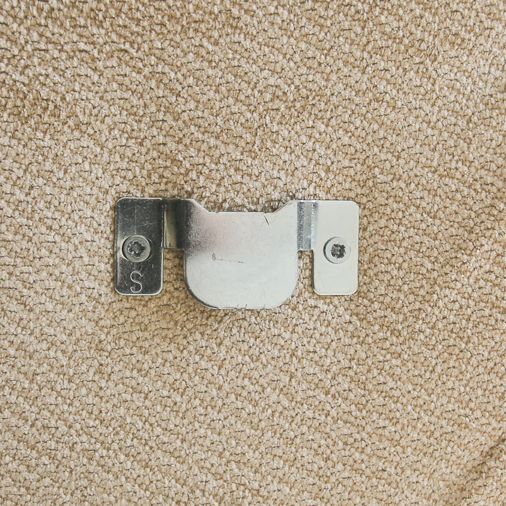 Sofá de esquina con chaise longue en tela bouclé beige Nova – izquierda