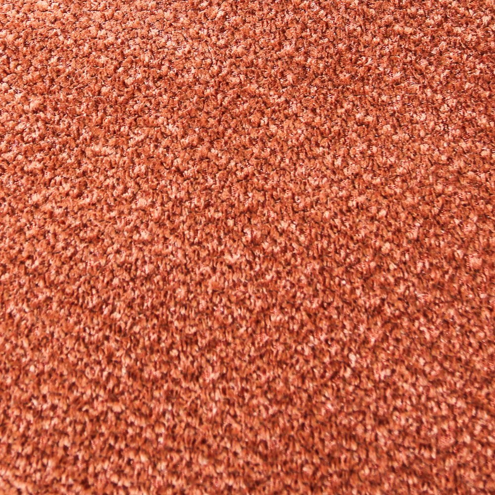 Sofá de esquina con chaise longue en tela bouclé color cobre Nova – izquierda