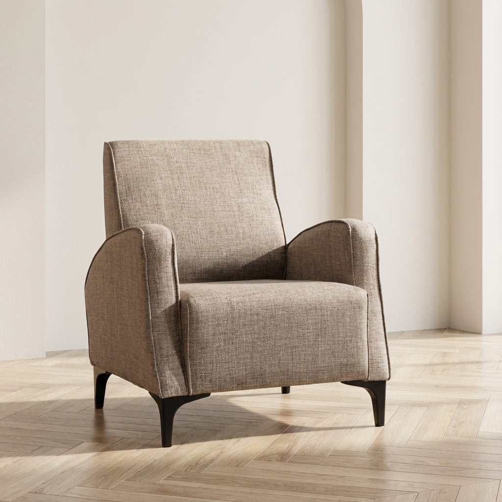 Sillón Petra Fawn foto atmosférica en un interior moderno