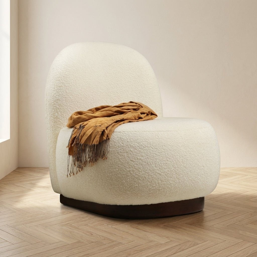 Sillón Tina Bouclet Foto atmosférica blanca en un interior moderno