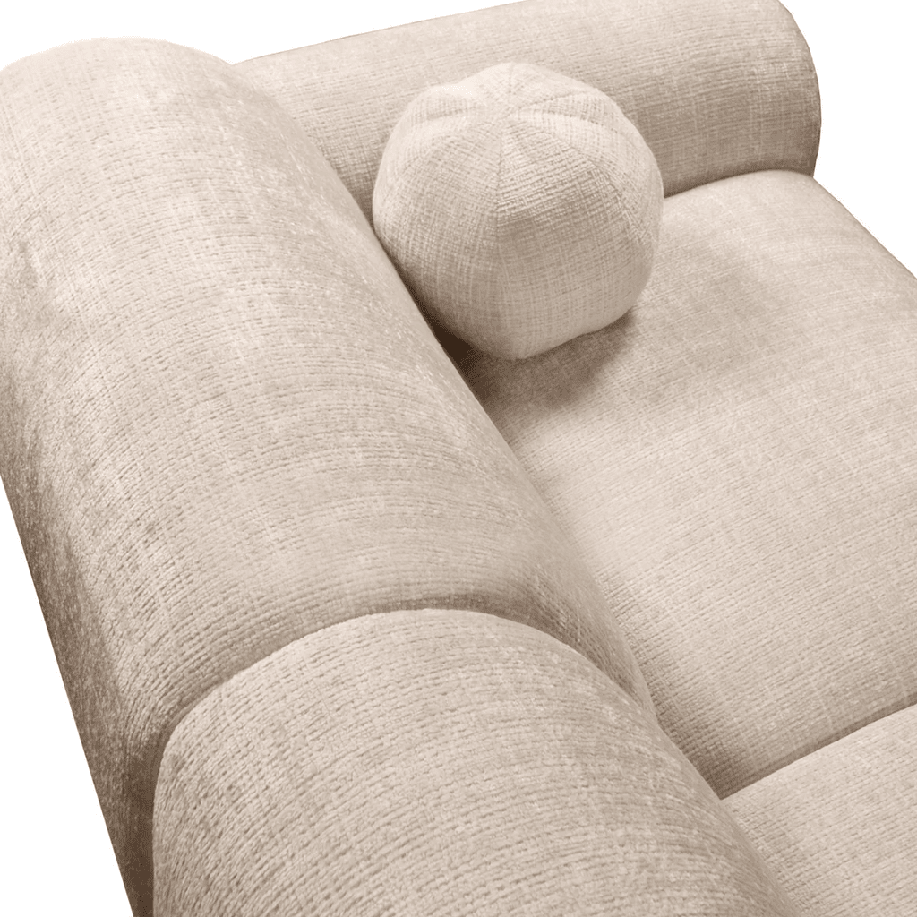 Sofá esquinero tejido chenilla beige - 292x169 cm - Shane - derecha