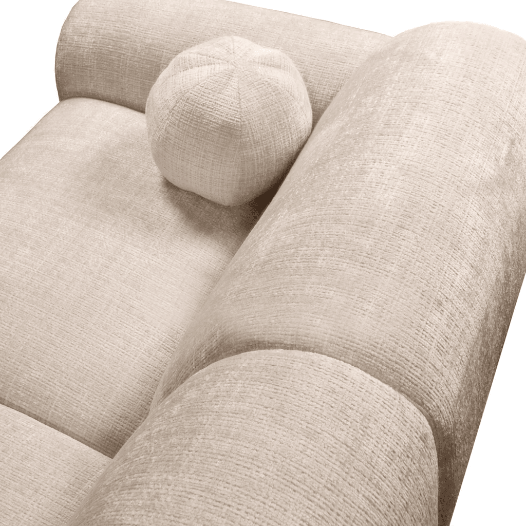 Sofá esquinero tejido chenilla beige - 292x169 cm - Shane - izquierda