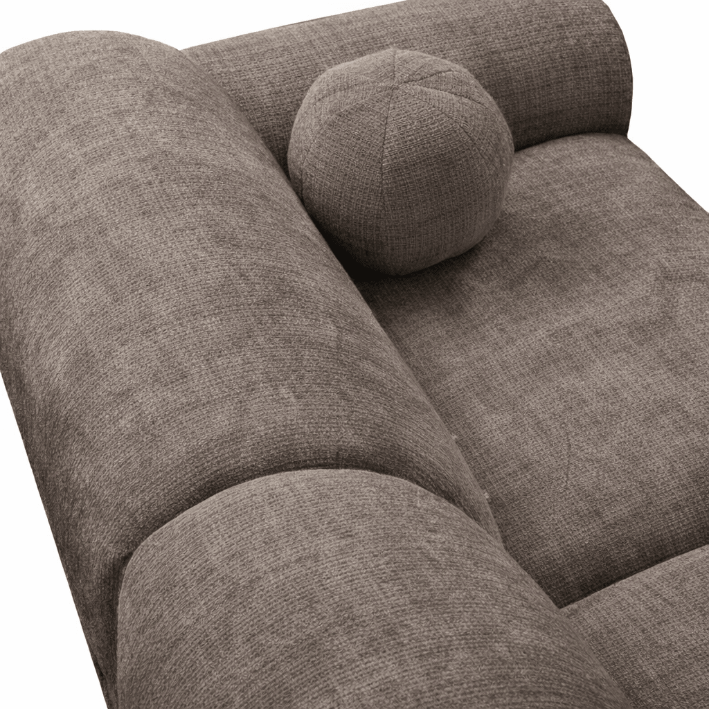 Banken - Hoekbank taupe chenille stof - 292x169 cm - Shane - rechts - Dimehouse