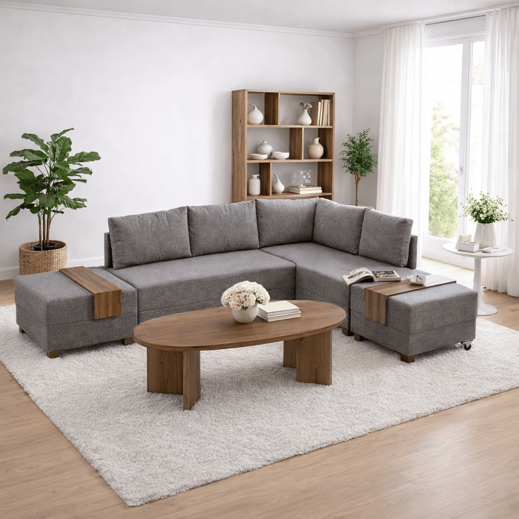 Sofá cama tela topo - XXL 280 x 210 - Derecha - Fly