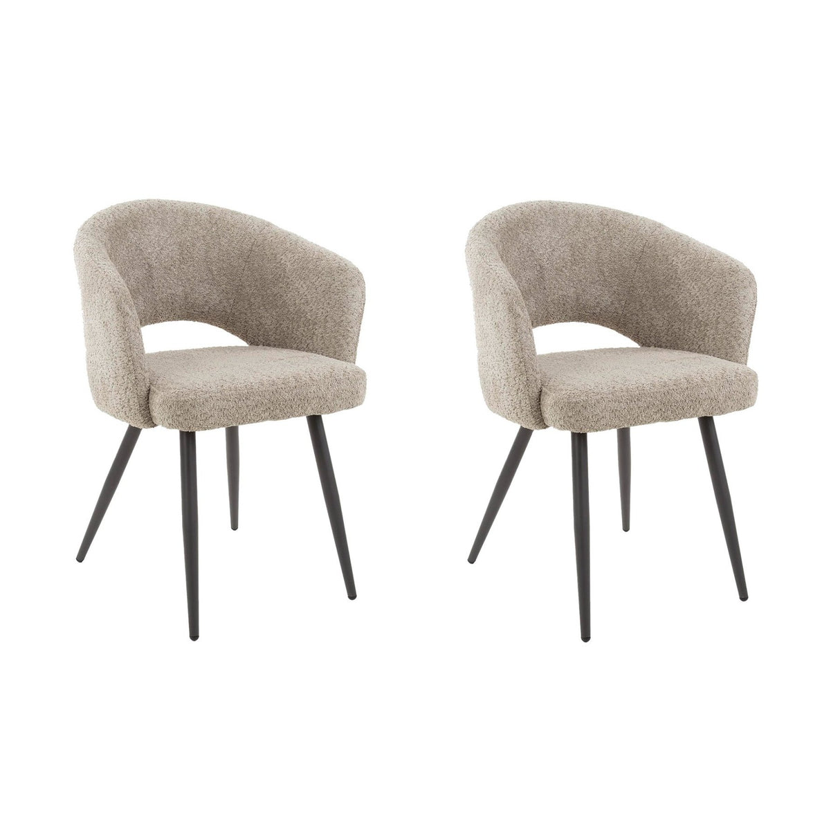 Juego de 2 sillas de comedor Cargo Bouclé Arena