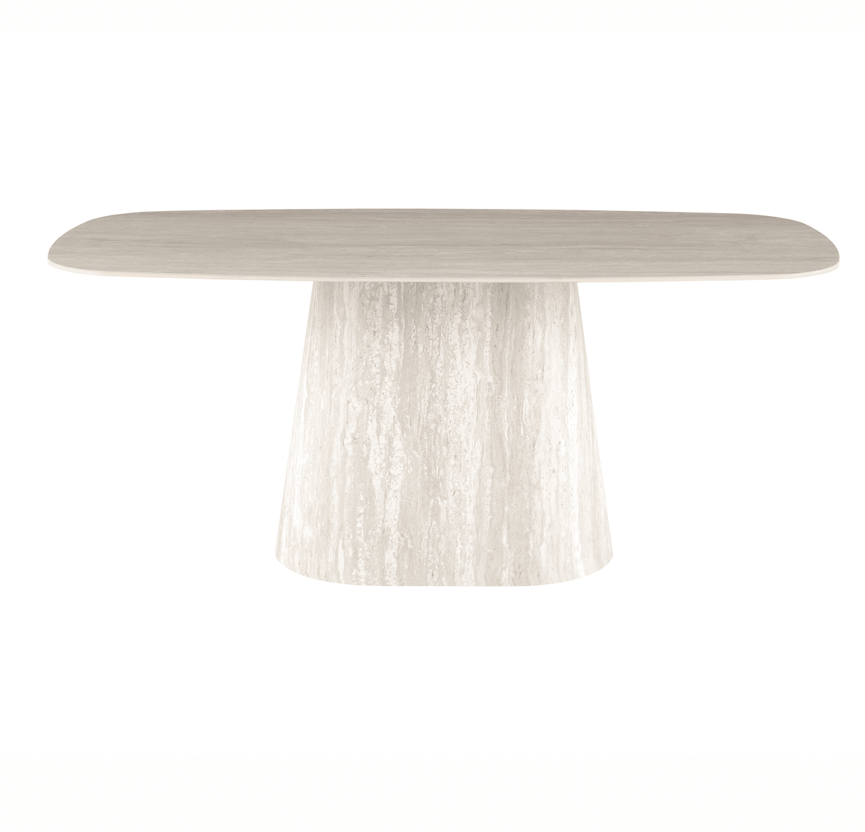 Eettafels-Sintered Stone Marmerlook Travertin Eettafel Lea 180x90 cm - Deens Ovaal-Dimehouse