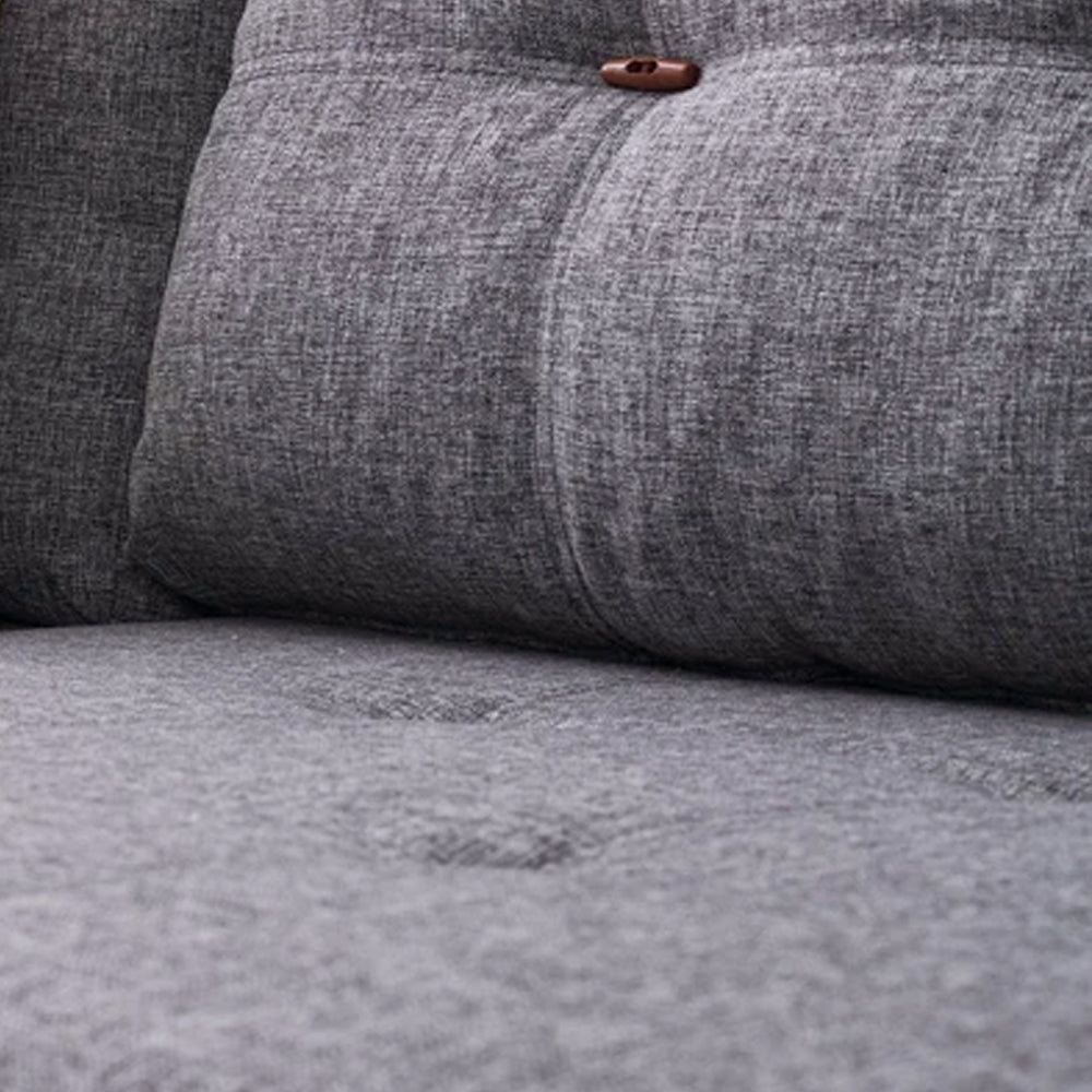 Sofá cama tela gris - XL 280x206 cm - con ruedas - Izquierdo - Manama