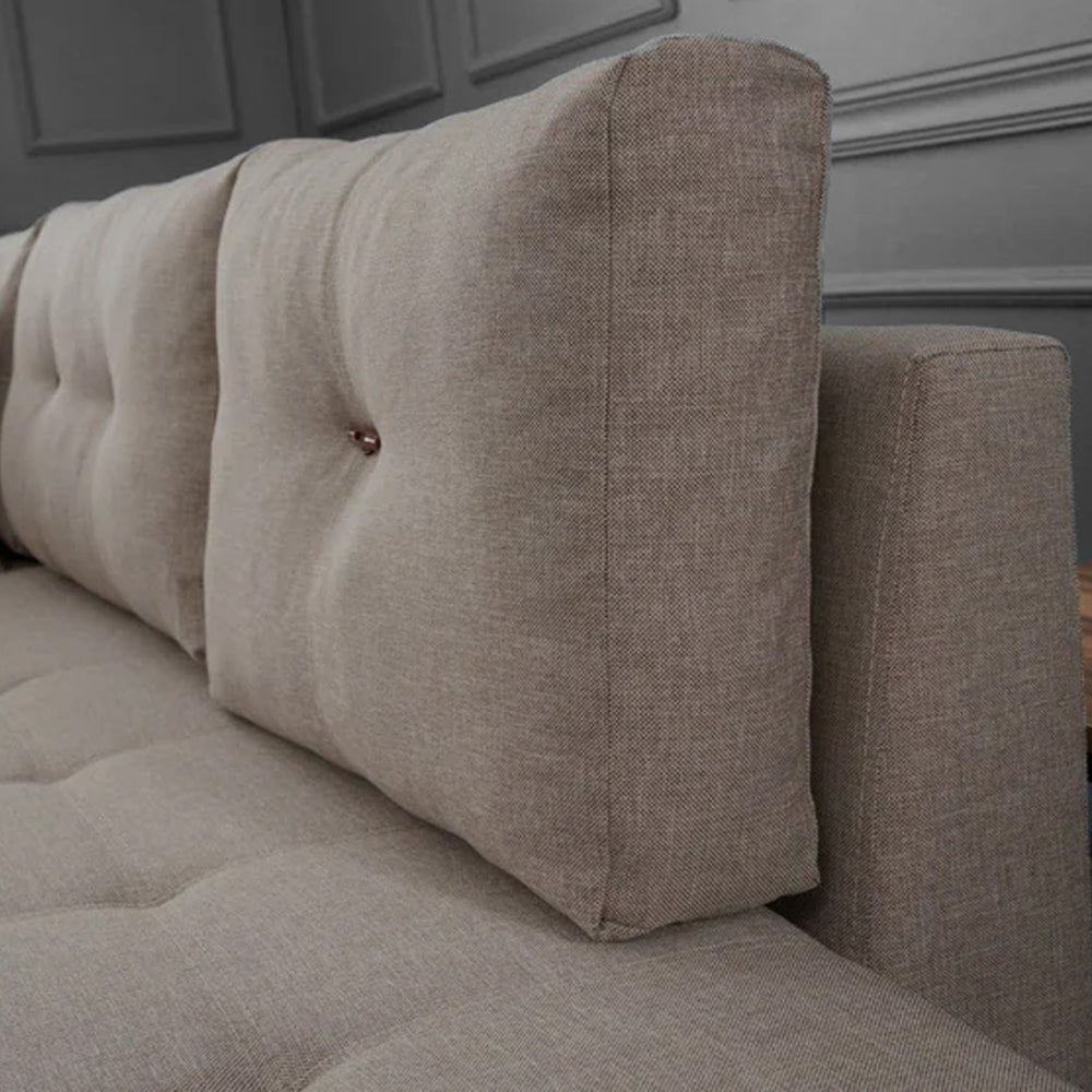 Sofá cama tela topo - XL 280x206 cm - con ruedas - Izquierdo - Manama