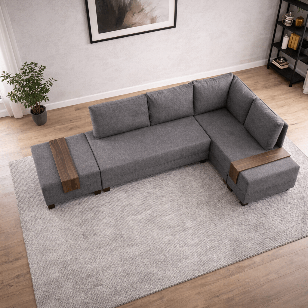 Sofá cama tela topo - XXL 280 x 210 - Derecha - Fly