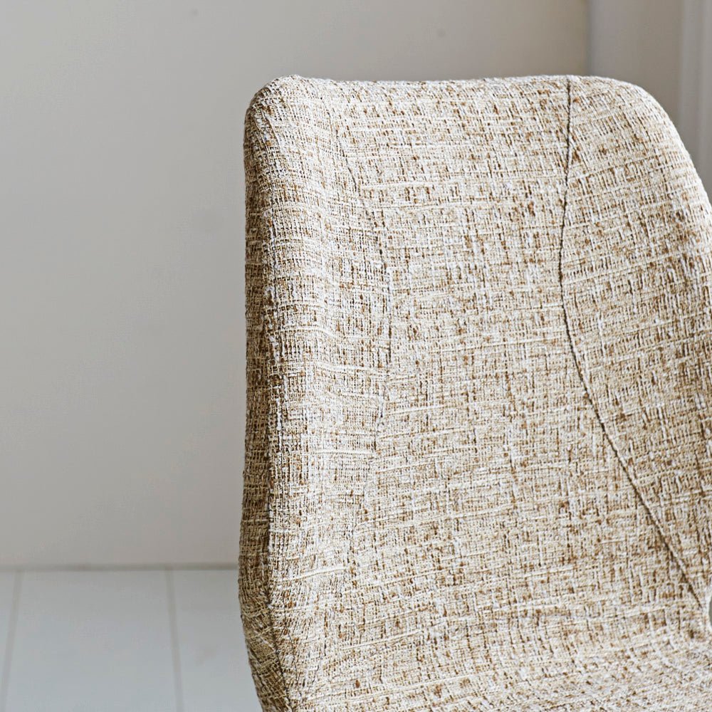 Taburete Beau Beige Chenille - Altura de asiento de 67 cm - Sin reposabrazos