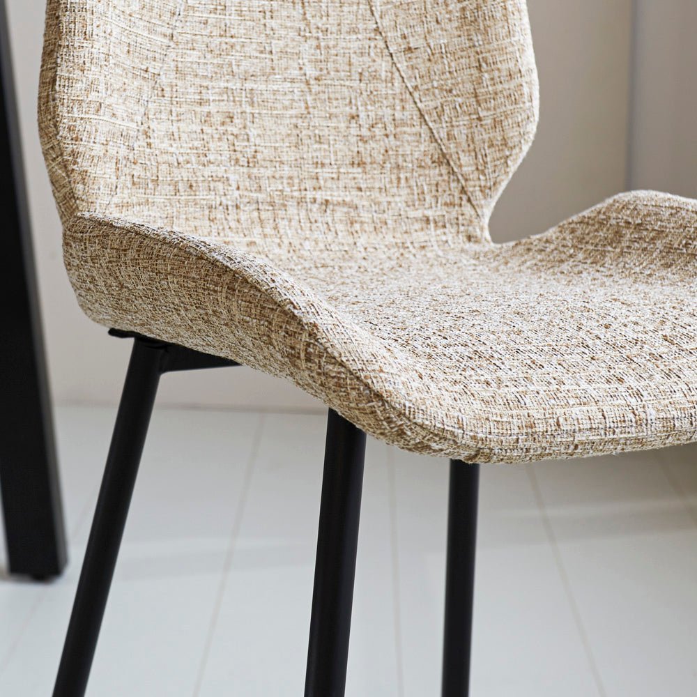Taburete Beau Beige Chenille - Altura de asiento de 67 cm - Sin reposabrazos