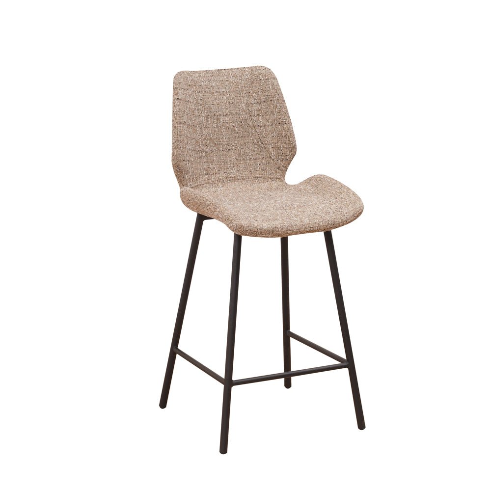 Taburete Beau Beige Chenille - Altura de asiento de 67 cm - Sin reposabrazos