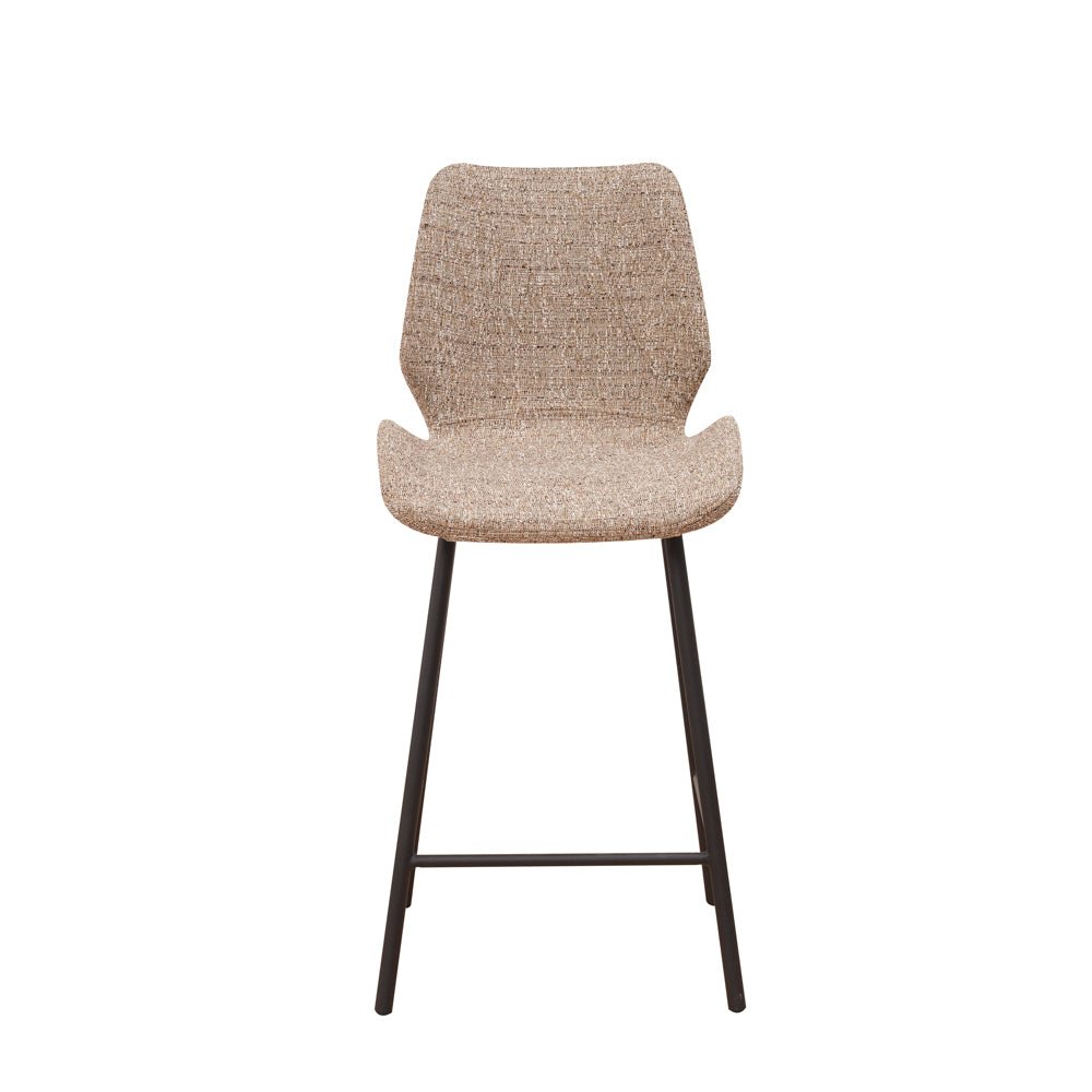 Taburete Beau Beige Chenille - Altura de asiento de 67 cm - Sin reposabrazos