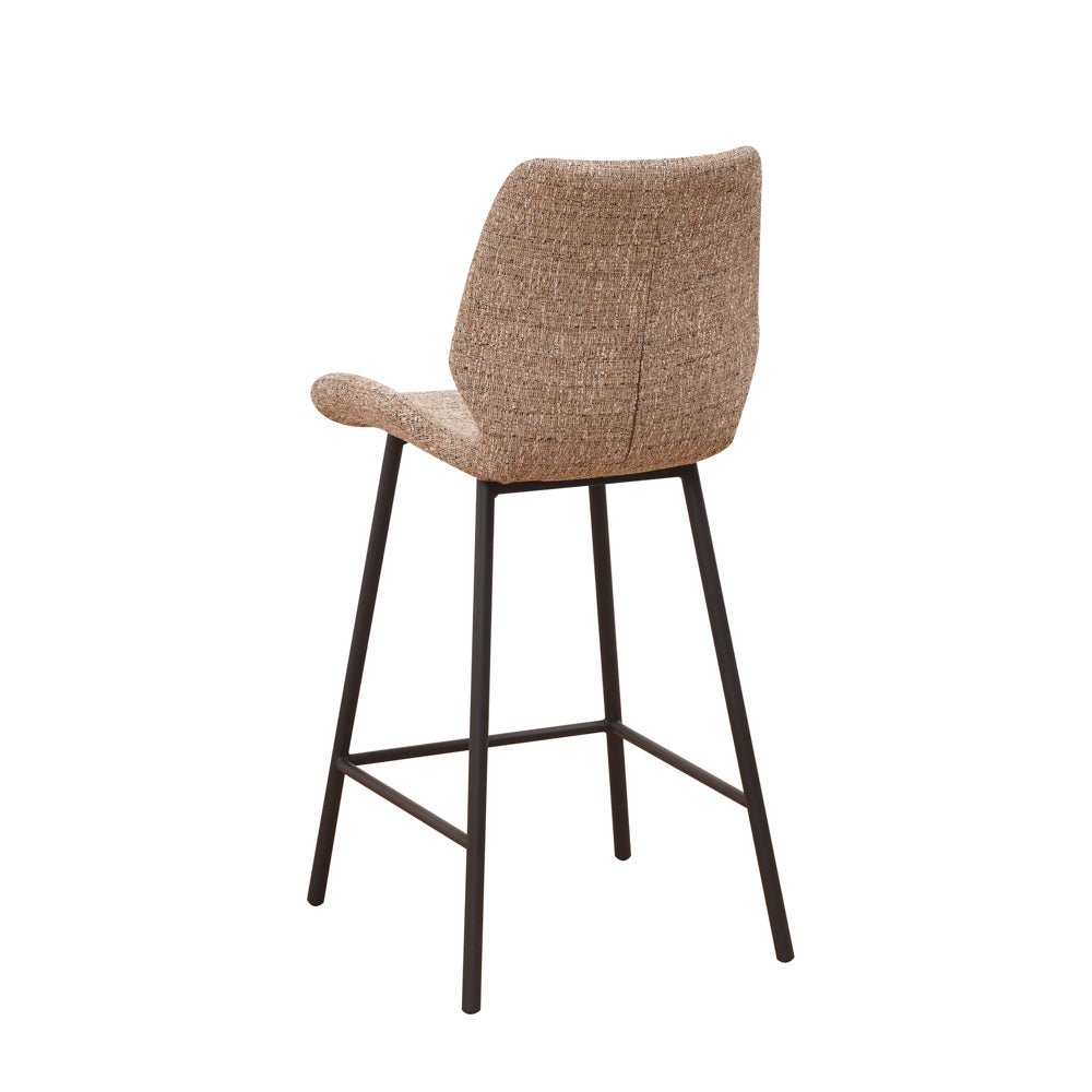Taburete Beau Beige Chenille - Altura de asiento de 67 cm - Sin reposabrazos