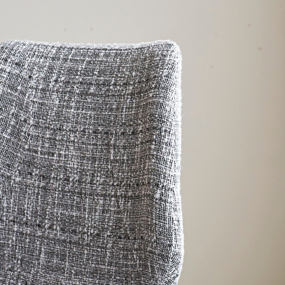 Taburete Beau de Bar Gris Claro de Chenilla - Altura del asiento de 67 cm - Sin reposabrazos