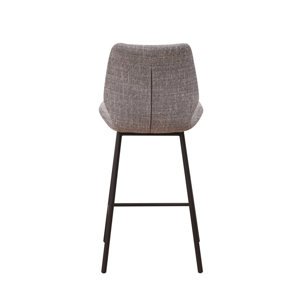 Taburete Beau de Bar Gris Claro de Chenilla - Altura del asiento de 67 cm - Sin reposabrazos