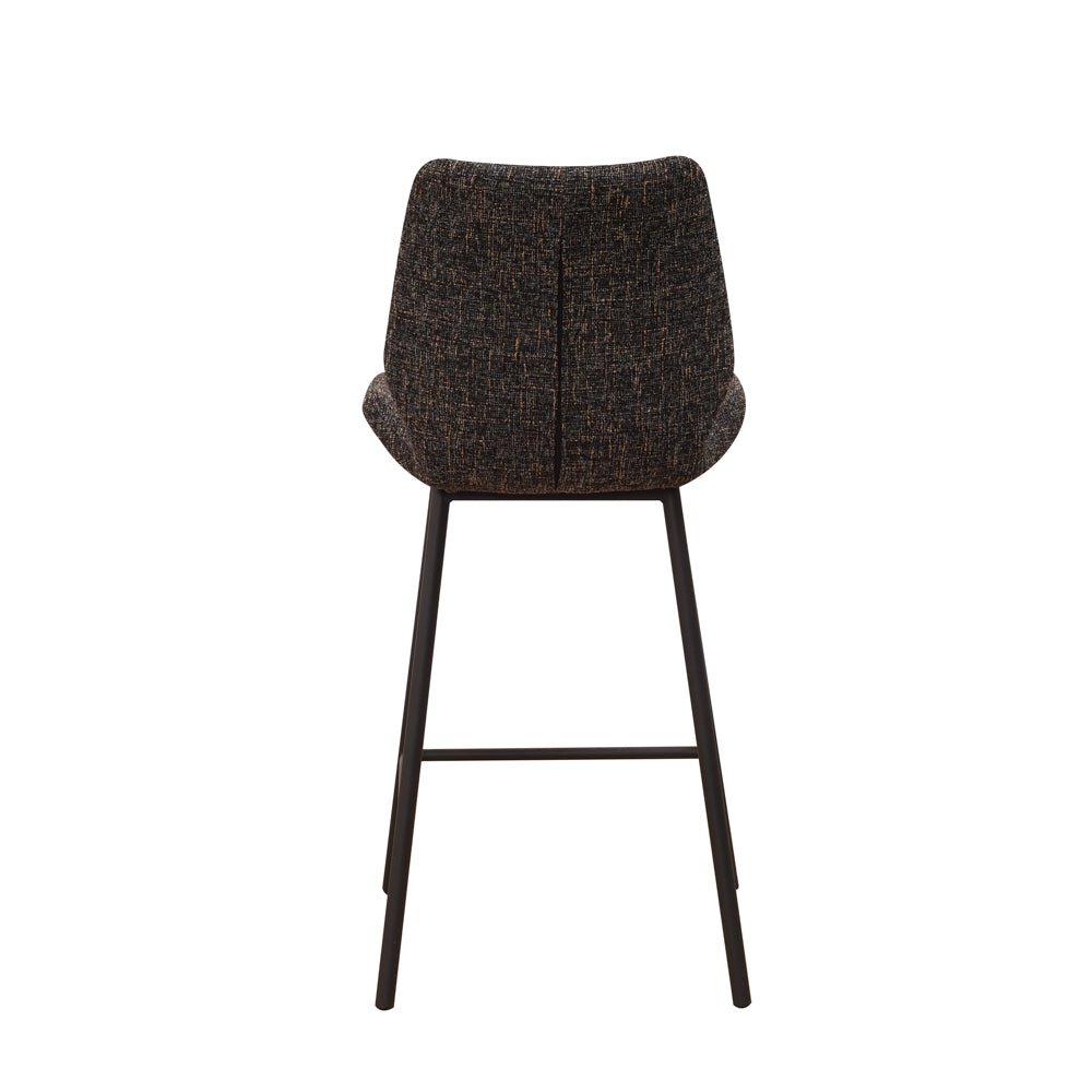 Taburete Beau Negro Chenille - Altura de asiento de 67 cm - Sin reposabrazos