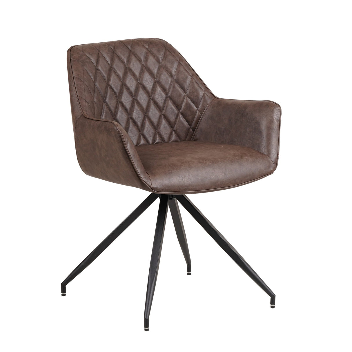 Juego de 4 Sillas de Comedor Industriales Gian Taupe - Con Reposabrazos