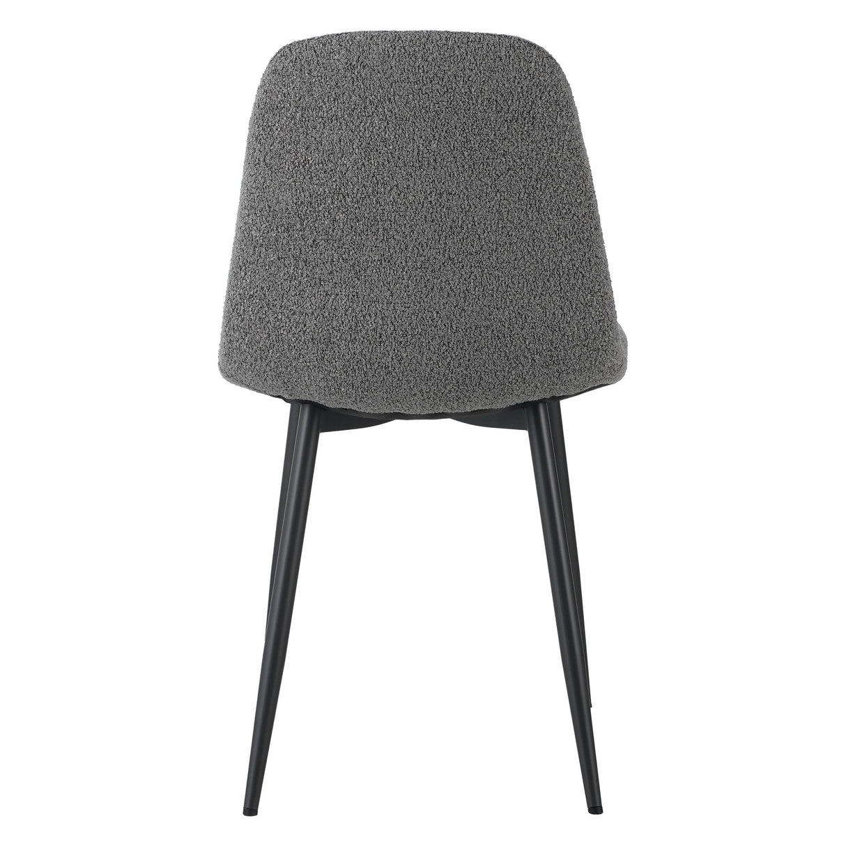Juego de 4 Sillas de Comedor Escandinavas Gris Bouclé Tela Swift - Sin Apoyabrazos