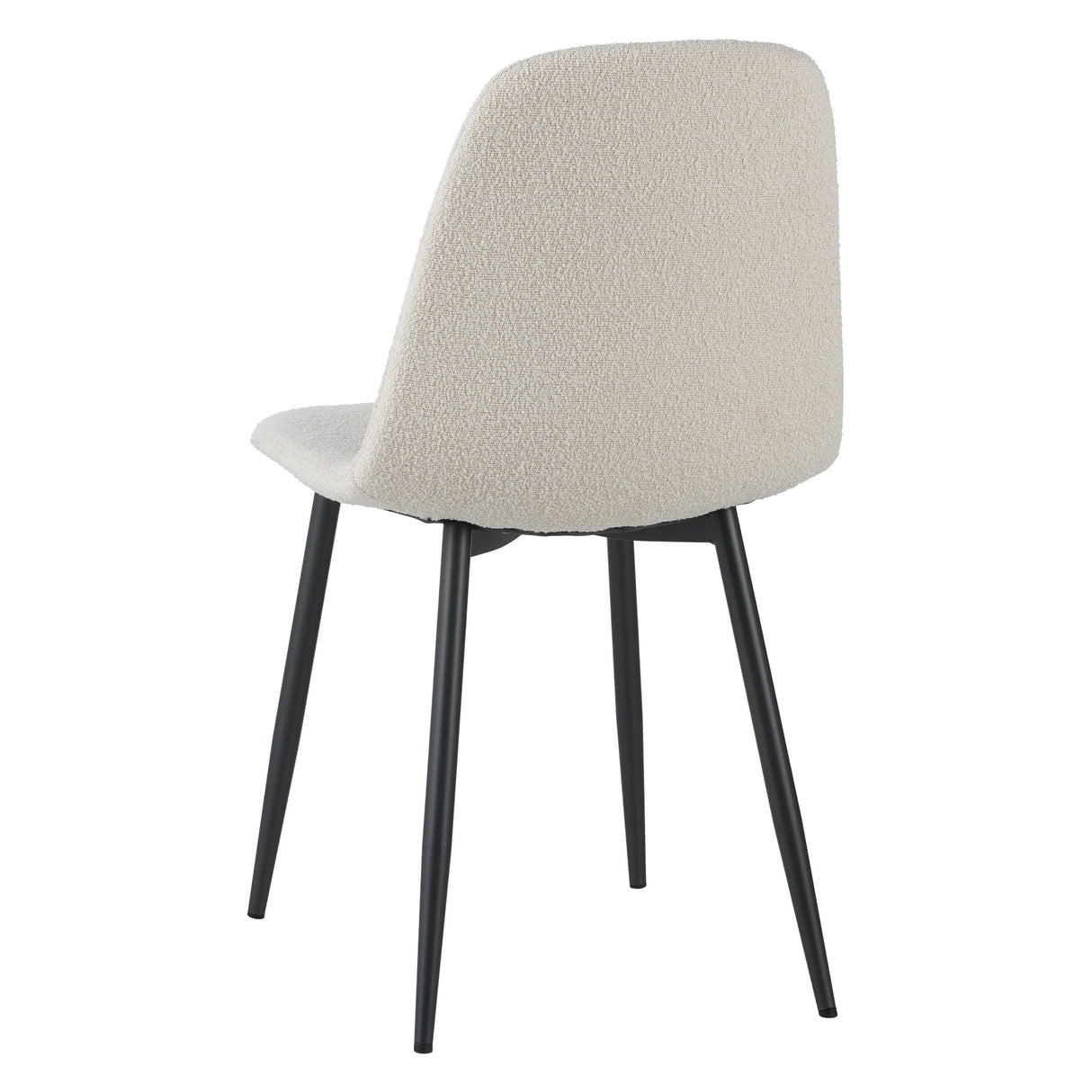 Juego de 4 Sillas de Comedor Escandinavas de Tela Bouclé Crème Swift - Sin Brazos