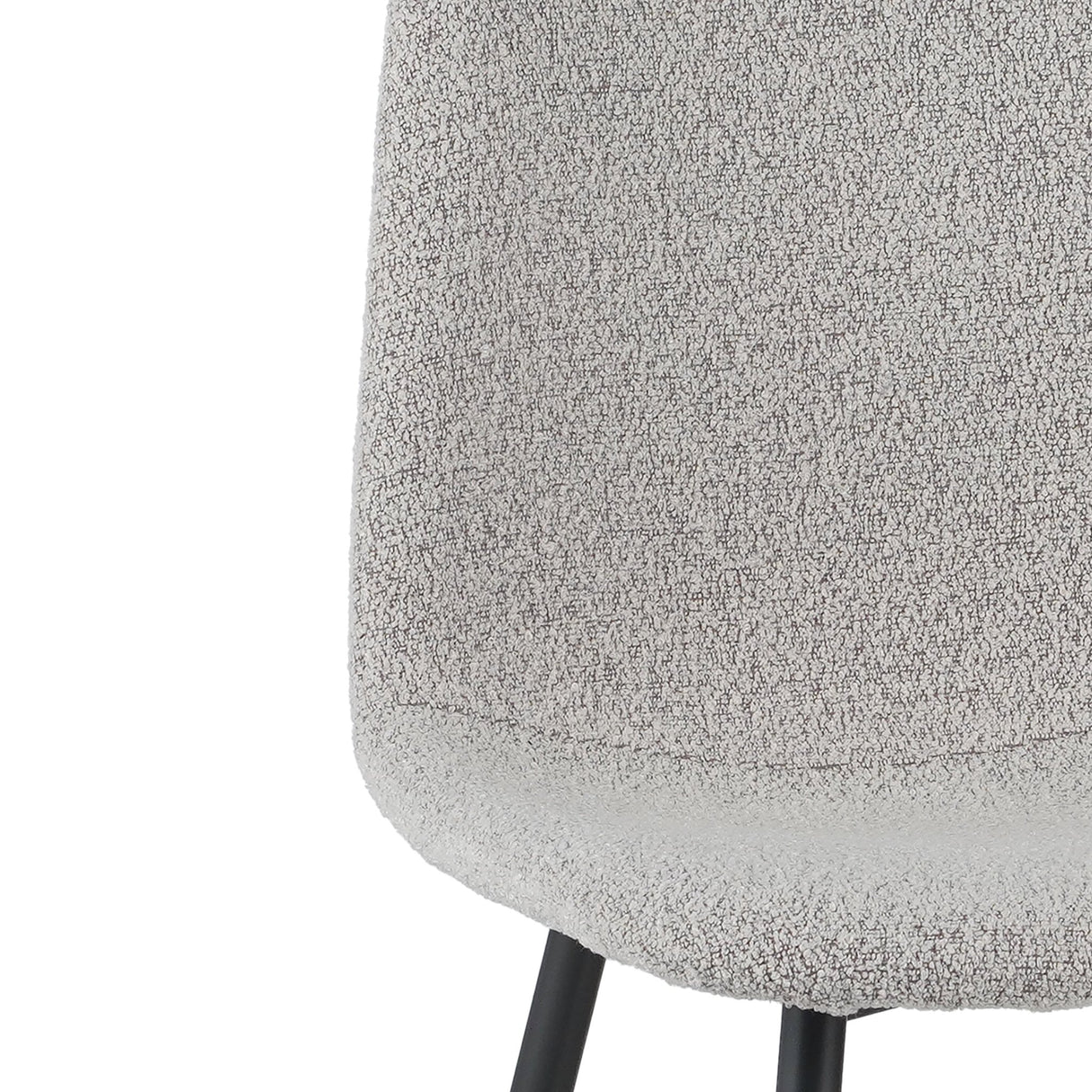 Juego de 4 Sillas de Comedor Escandinavas Natural Melange de Tela Bouclé Swift - Sin Apoyabrazos