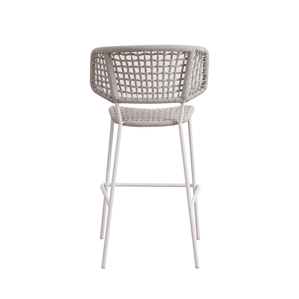 Silla de jardín Leslie Dimehouse Blanco L x An x Al 118x58x55 Cuerda Blanco foto vista trasera diagonal