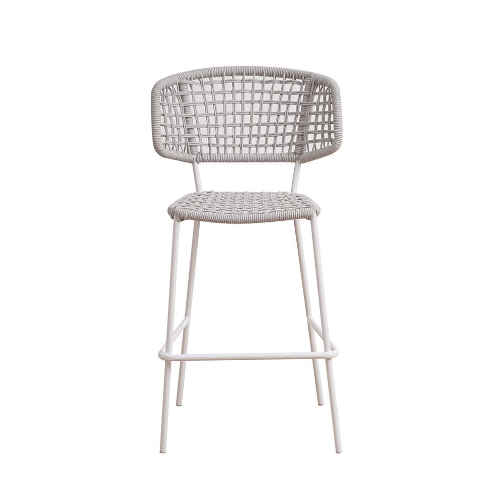 Silla de jardín Leslie Dimehouse Blanco L x An x Al 118x58x55 Cuerda Blanco foto vista frontal