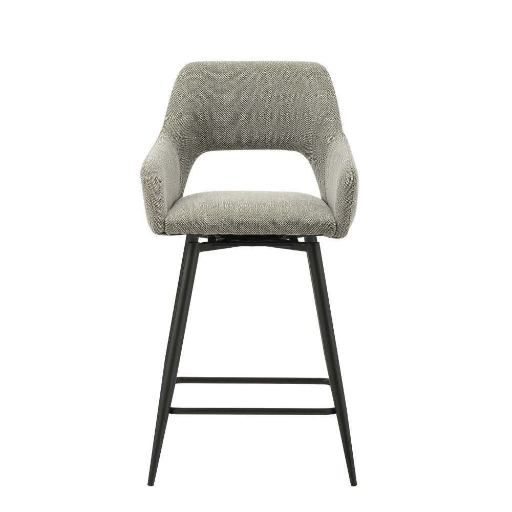 Taburete Skye Dimehouse Verde L x An x Al 81x63x54 Tela Blanco foto vista frontal
