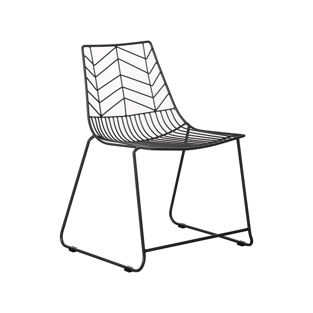 Silla de jardín Millie Dimehouse Vista frontal en diagonal para fotografía Negro L x An x Al 87x62x61 Metal Blanco