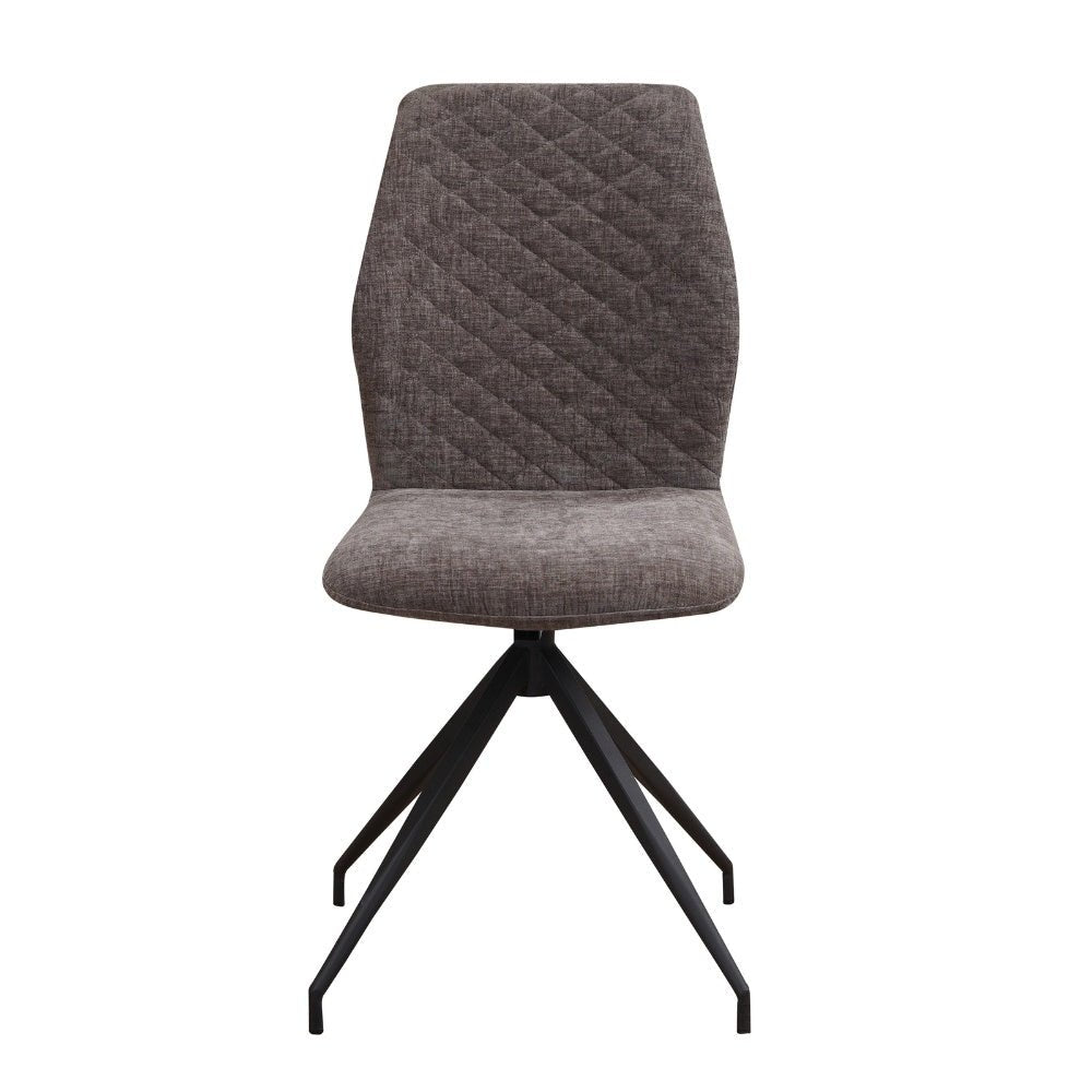 Silla de comedor Charly chenilla Dimehouse Taupe L x An x Al 67x60x51 Tela Blanco foto vista frontal
