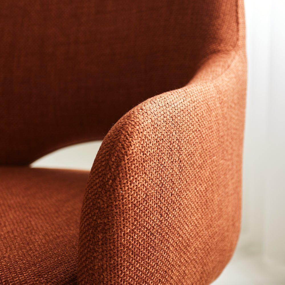 Silla de comedor Suzy Dimehouse Naranja L x An x Al 64x61x53 Tela Atmósfera foto diferente